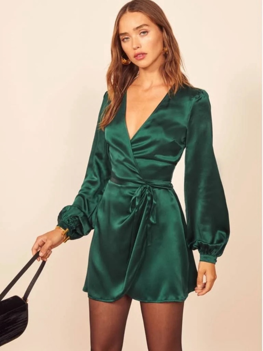 Emerald Silk Starlight Dress - Reformation
